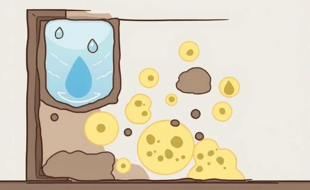 Wall with water damage