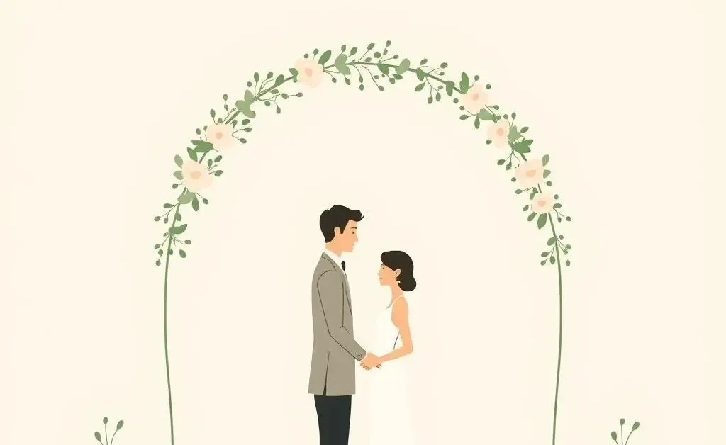 Elegant wedding ceremony scene