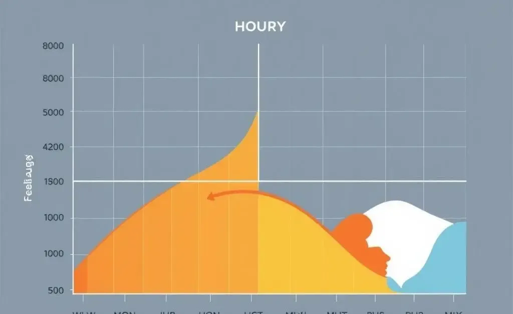 A chart showing hourly distribution of work, leisure, and sleep in a balanced day.