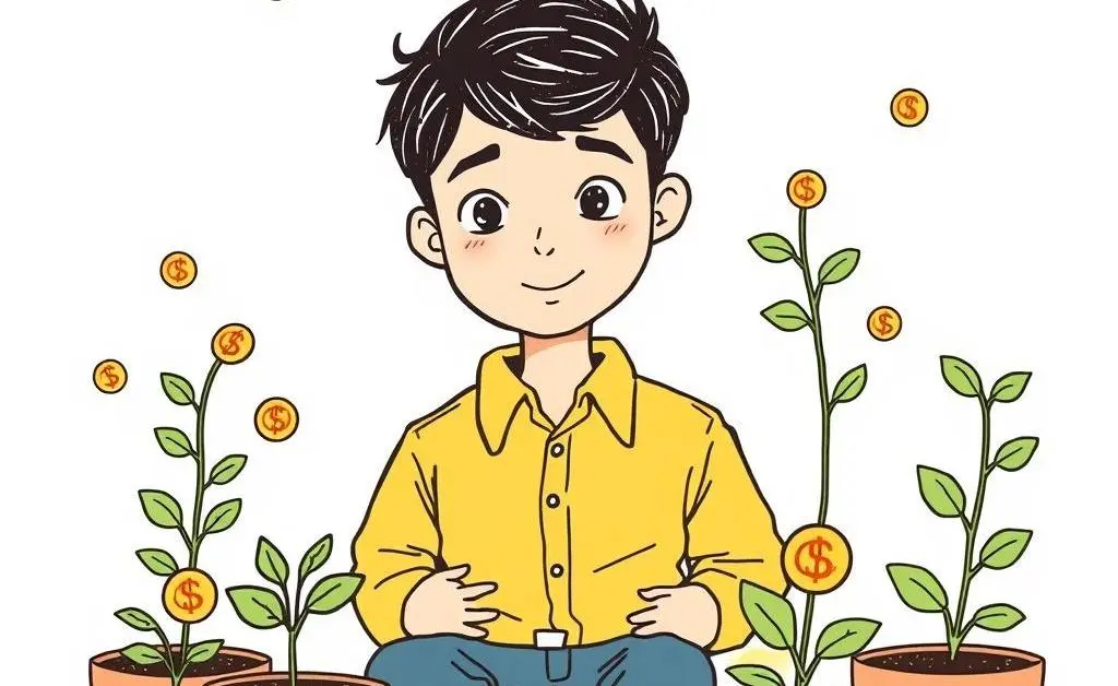 Young investor witnessing savings grow