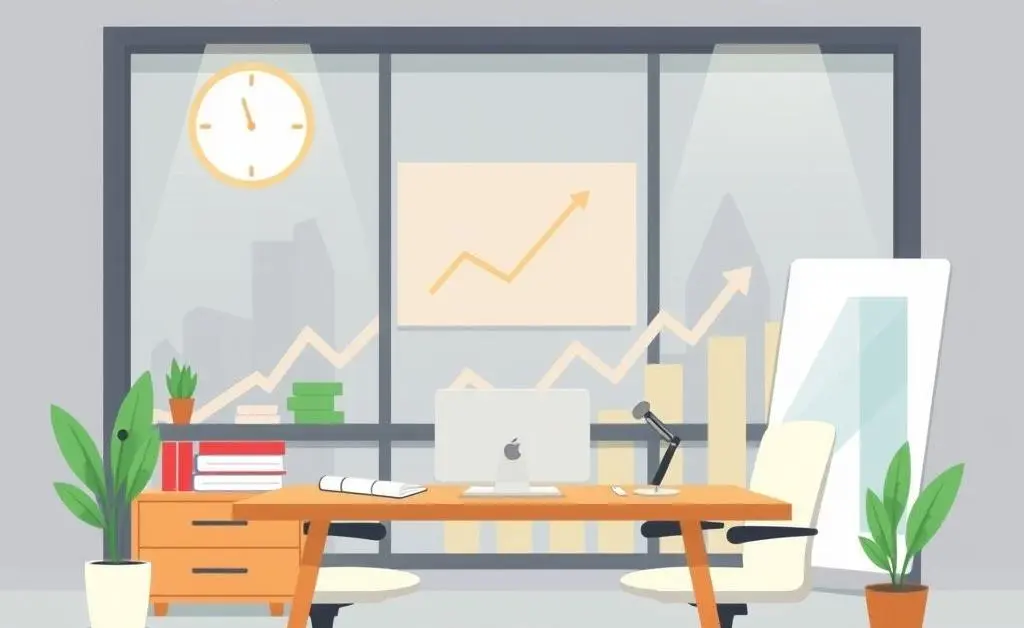 A stylish and functional office setup for a loan broker