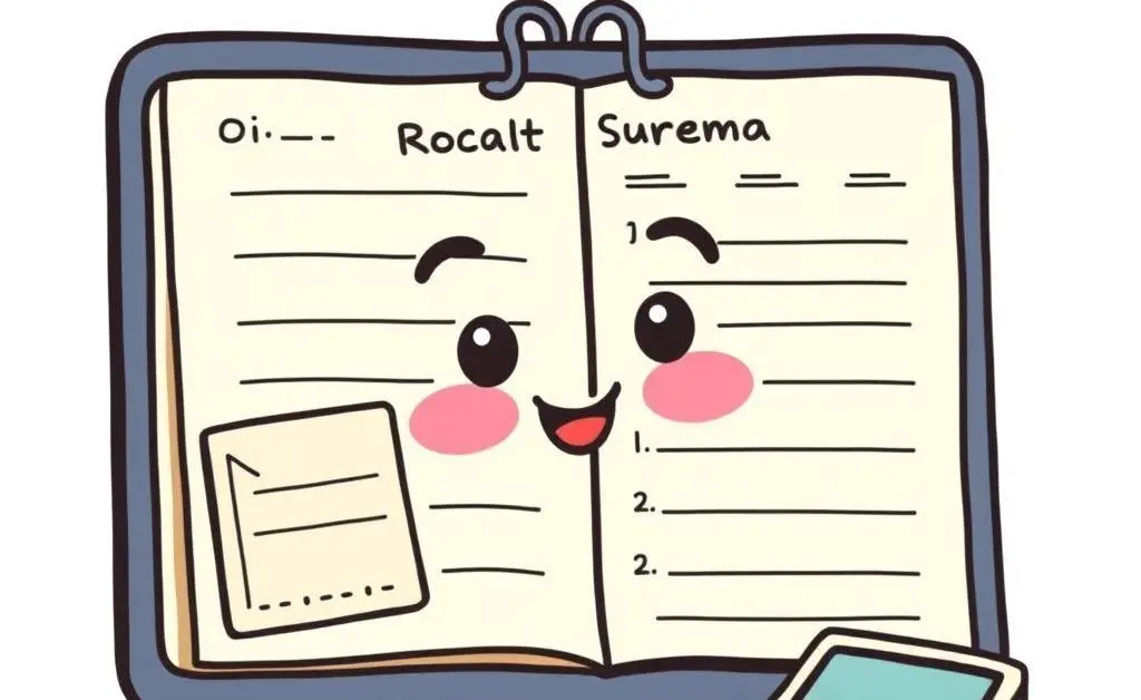 A cartoon-style budget planner surrounded by sticky notes and a calculator.