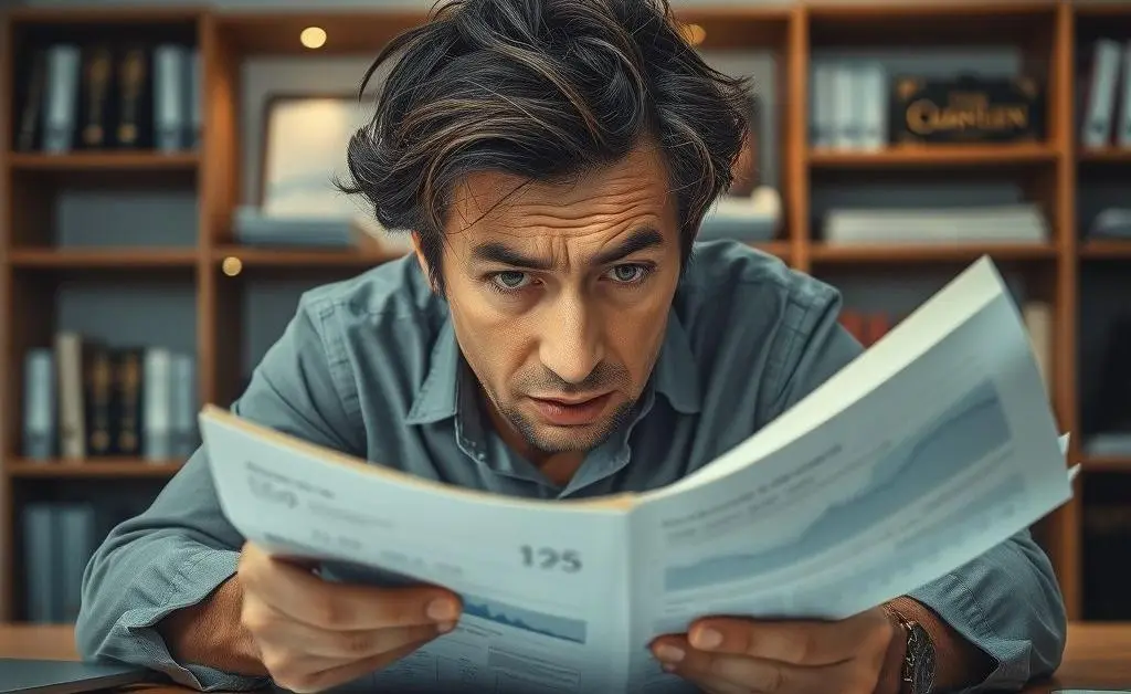 Person puzzled by credit statements