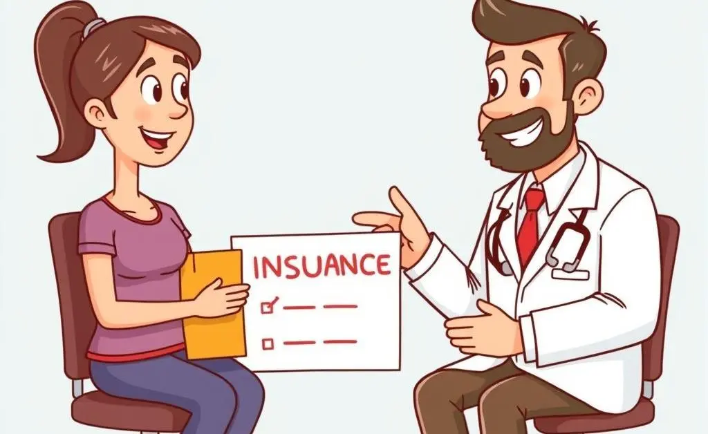 Doctor discussing health insurance with a patient