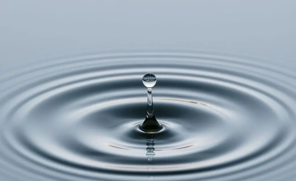 A ripple effect spreading from a falling coin on a calm surface