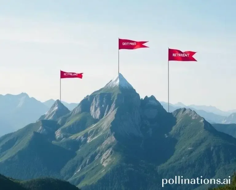 A series of mountains indicating financial milestones