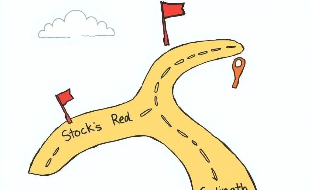 A hand-drawn map with landmarks labeled as 'Retirement', 'Emergency Fund', and 'Vacation'