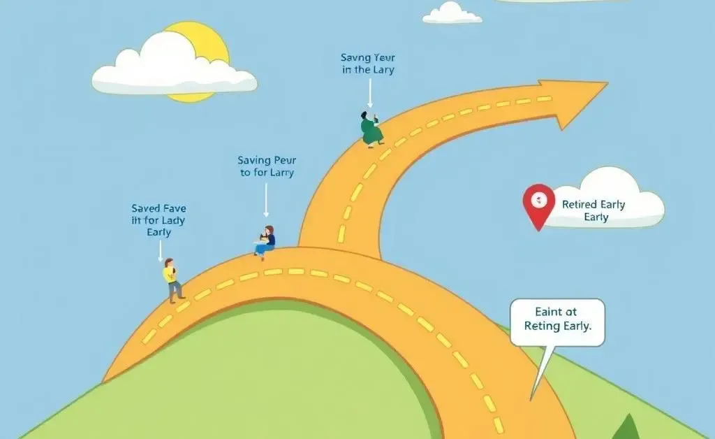 Roadmap with financial goals like Emergency Fund and Retirement