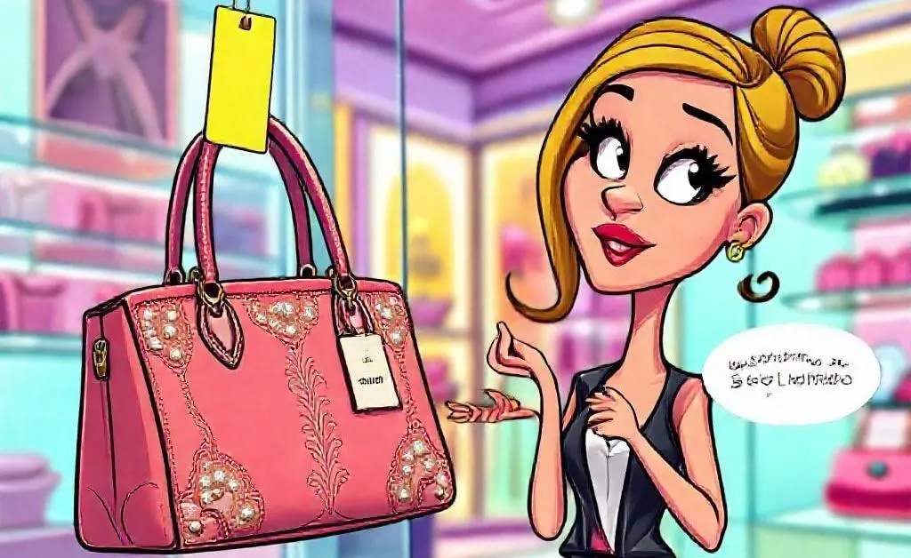 A beautiful handbag with a big price tag