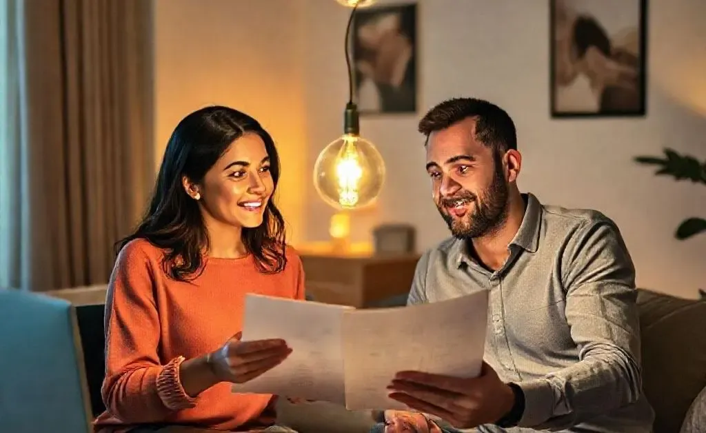 A lightbulb moment with Mia and Jake creating a sensible budget plan together