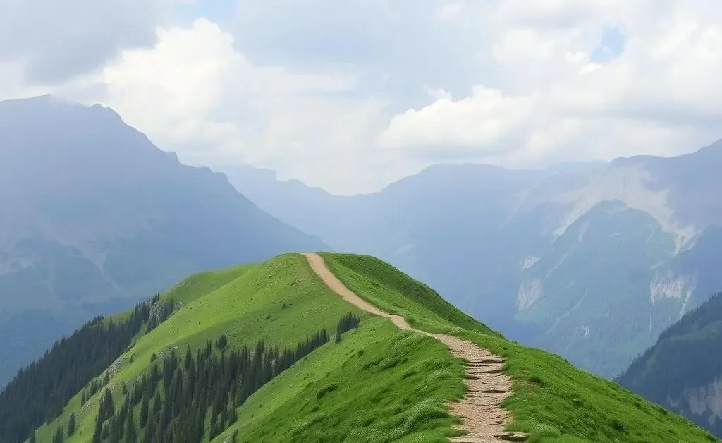 A path leading through nature, symbolizing a journey of personal growth.