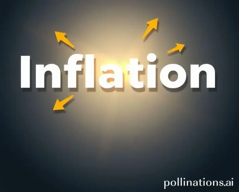A modern style image of a spotlight on the word 'Inflation' with arrows pointing towards it.