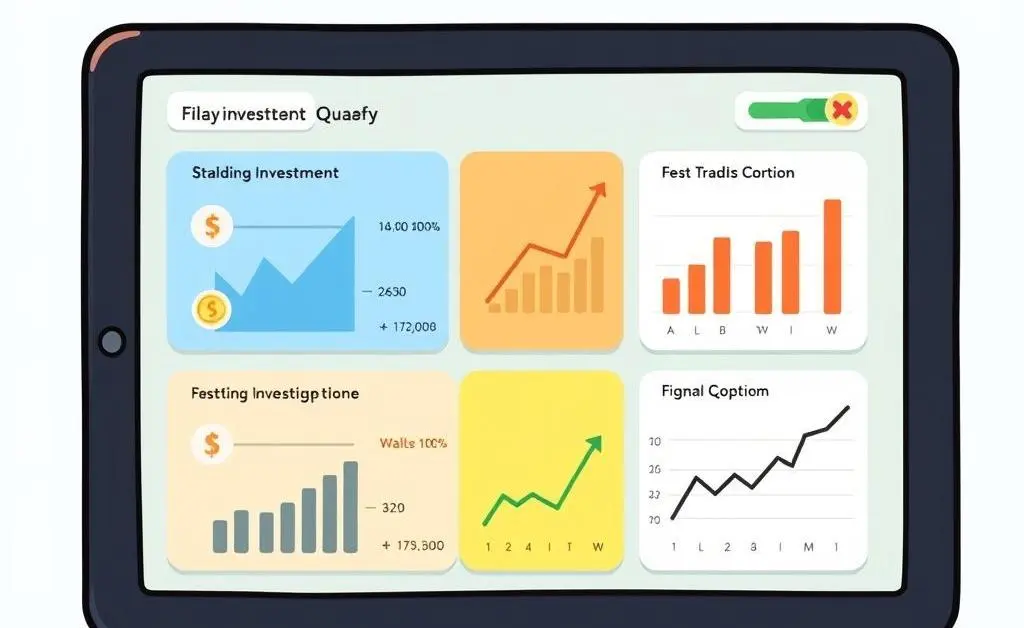 A simplified financial dashboard view