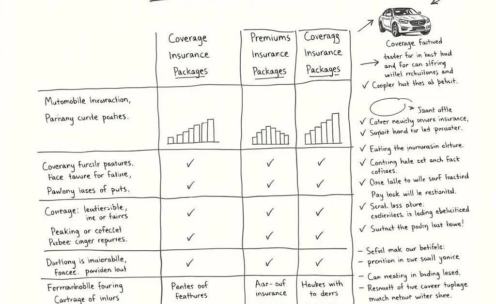 A simple, hand-drawn chart displaying various factors affecting car insurance costs.