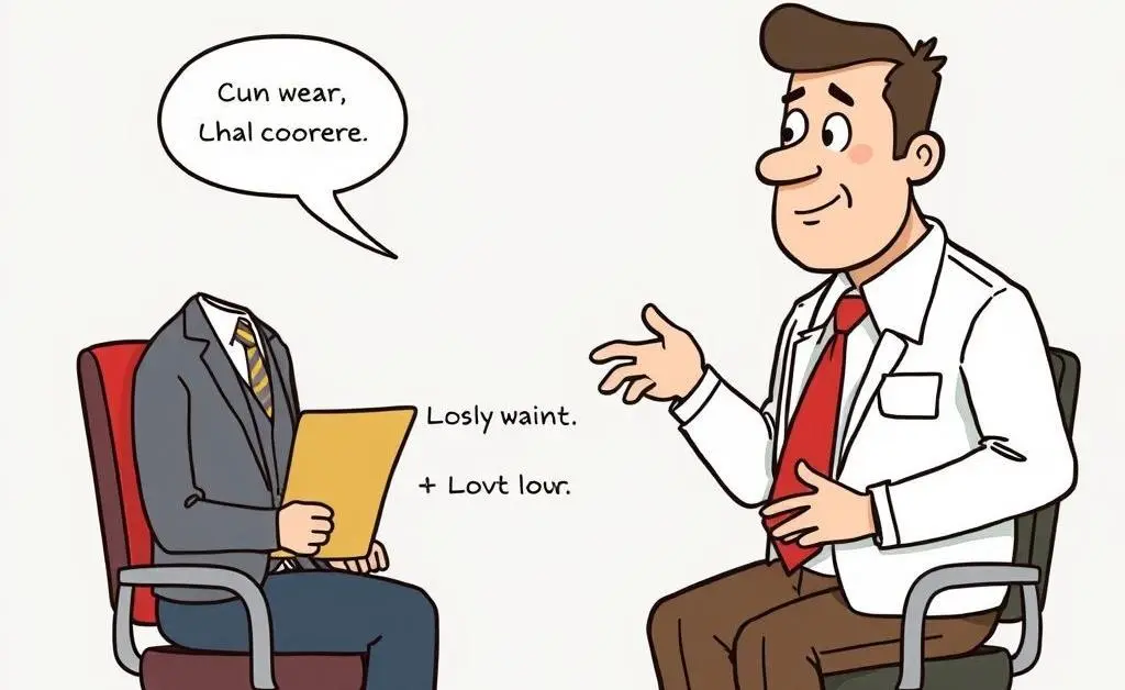 A cartoon showing a person talking with an insurance agent, emphasizing negotiation.