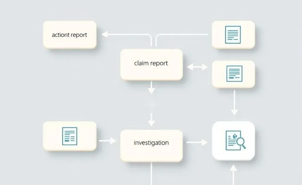 Flowchart showing the process of handling at-fault accidents
