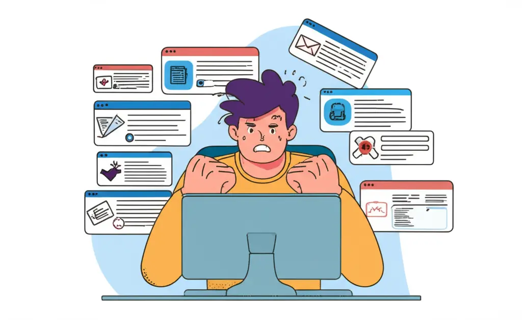 Person managing multiple subscriptions online