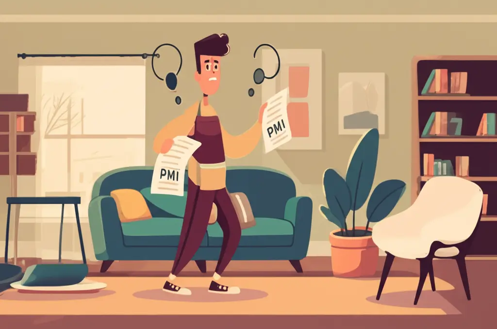 A confused homeowner looking at PMI documents