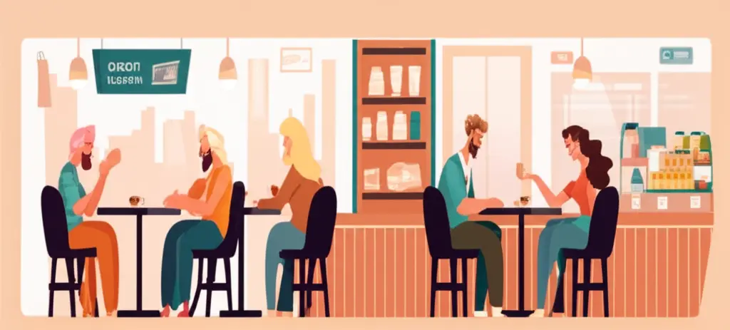 A cozy coffee shop depicting personalized financial services