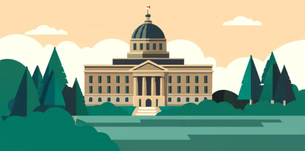 Canadian landscape with Bank of Canada building