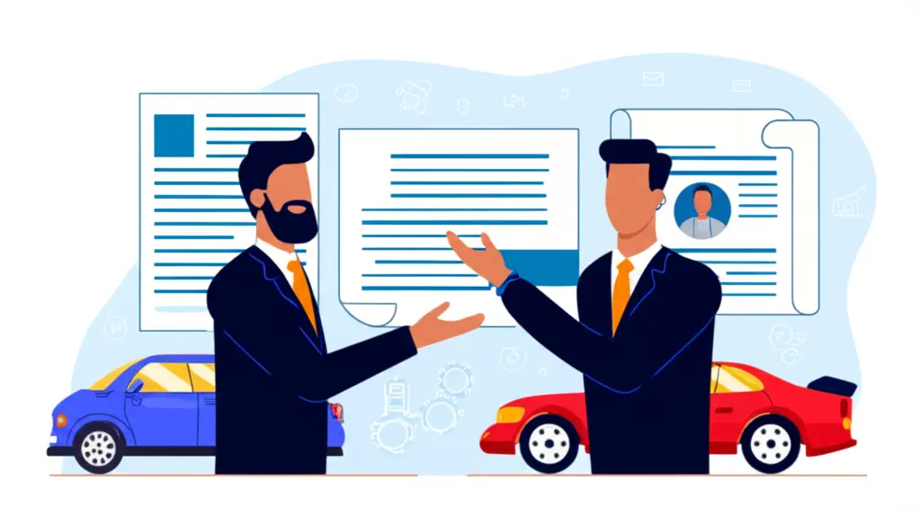 Illustration of an insurance agent discussing strategies with a client