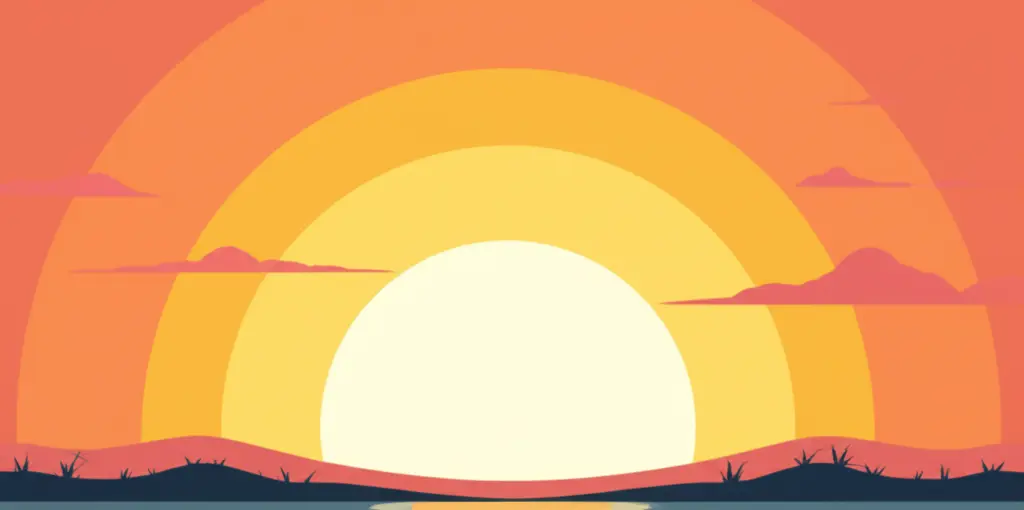 A serene landscape with sunrise symbolizing hope