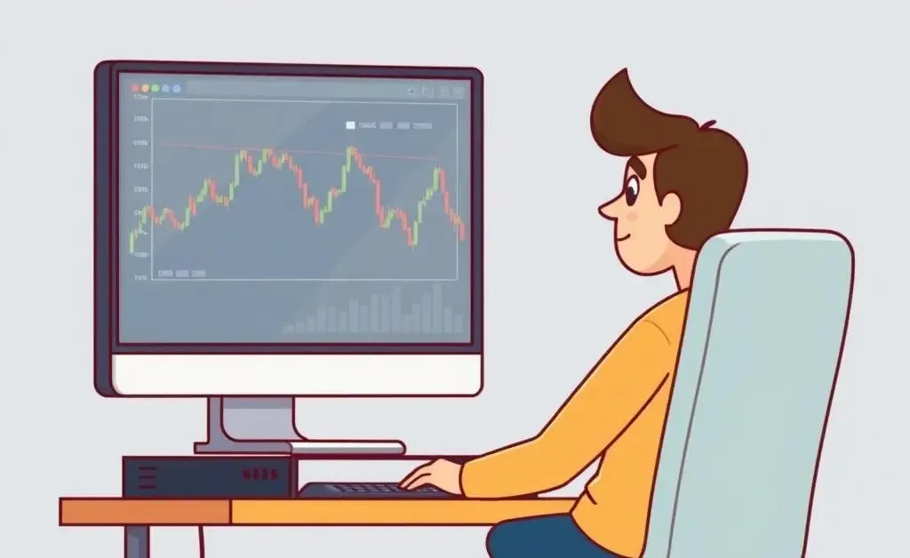 A person learning about stock options trading.