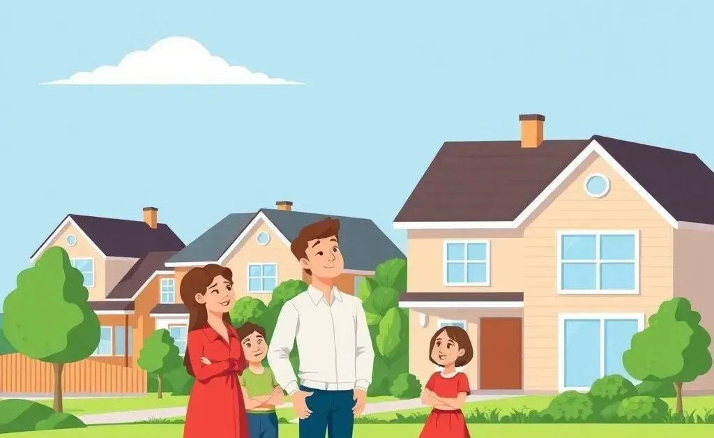 A family contemplating purchasing the house beside theirs.