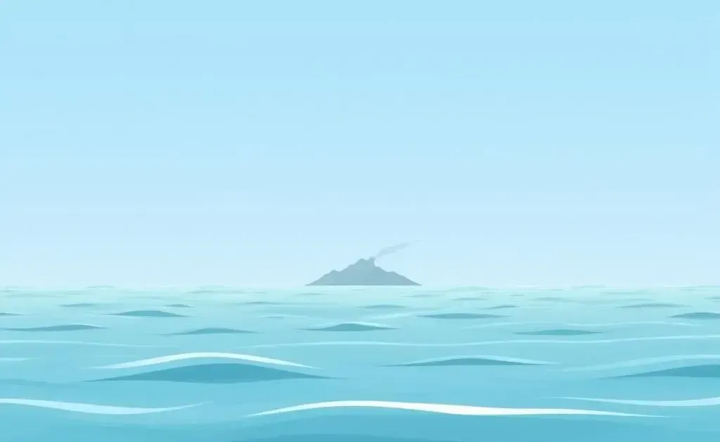 Calm sea with distant storm, representing market stability amidst turmoil