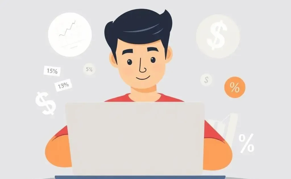 Person searching for car insurance brokers online