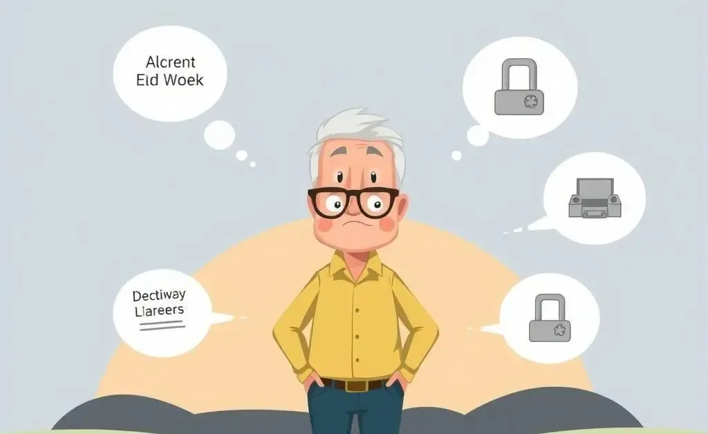 Person at a crossroads with career options depicted as signposts