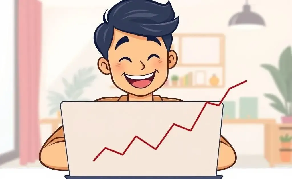 Person celebrating achieving retirement savings milestone.
