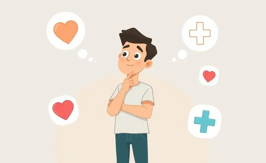 Person choosing between different health insurance plans