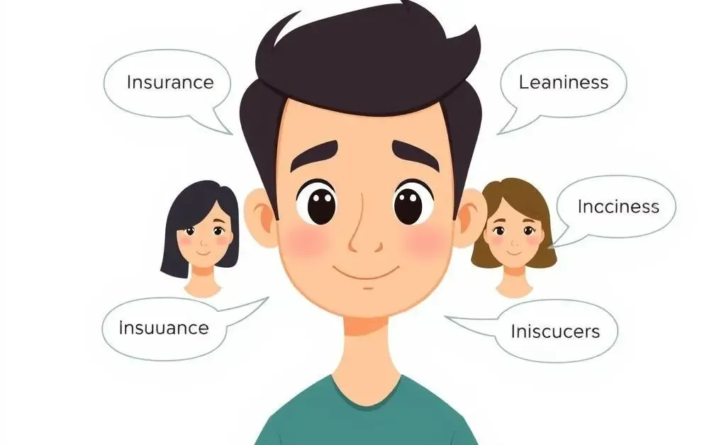 Person choosing between different insurance agents with a thoughtful expression