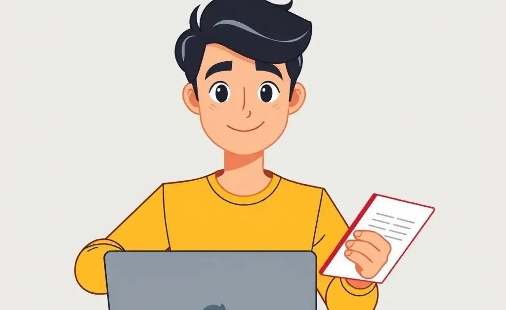 Confident person managing finances with a laptop and notepad