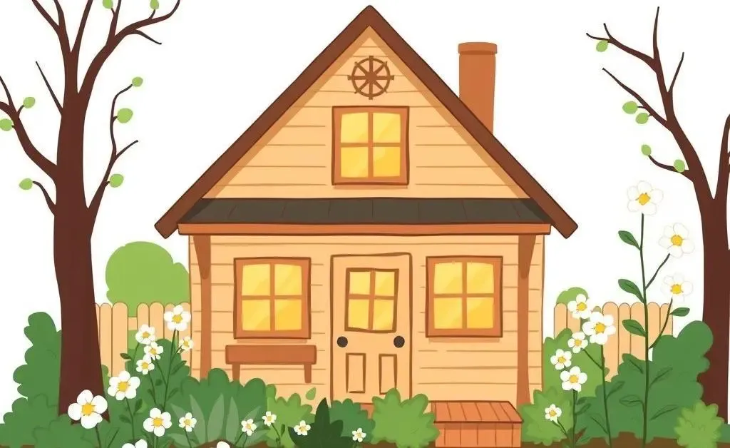 A warm and welcoming illustrated home