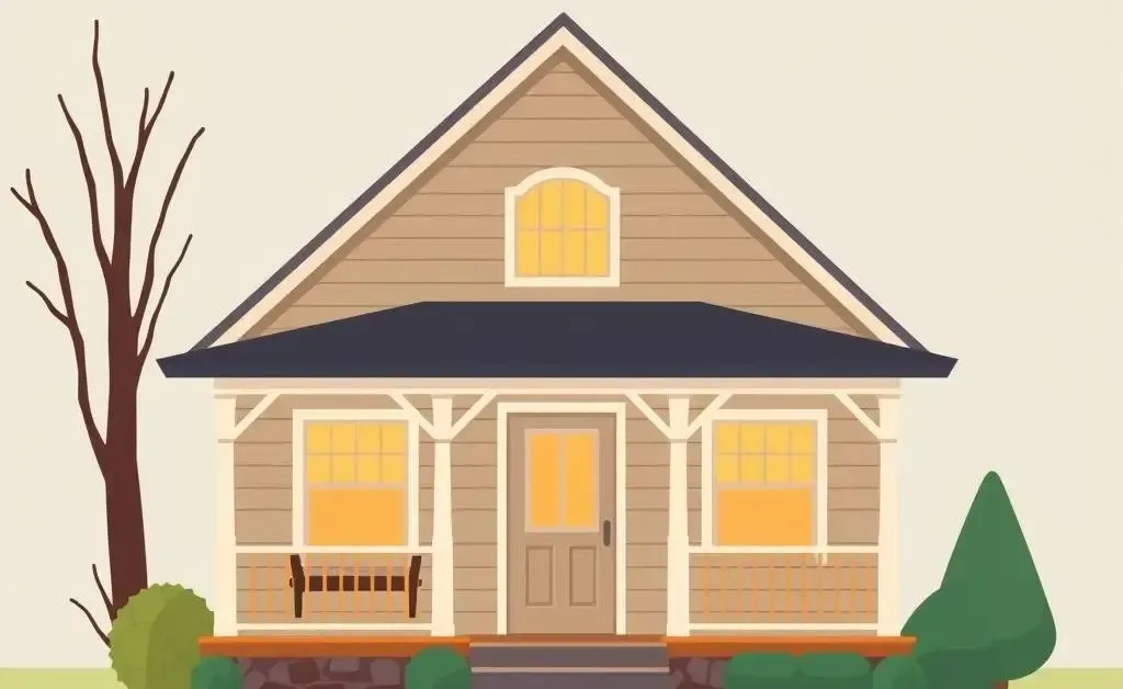 A cozy home with a welcoming porch