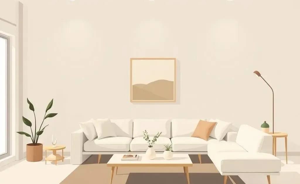 Cozy living room with minimalistic decor