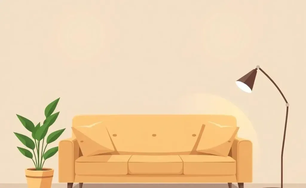 A cozy minimalist living room with simple decor