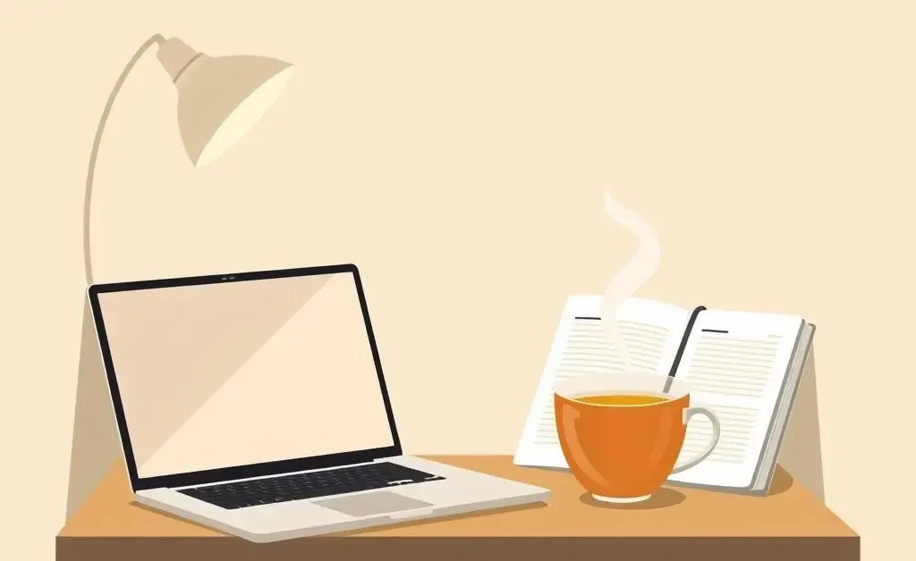 A cozy study corner with planning materials