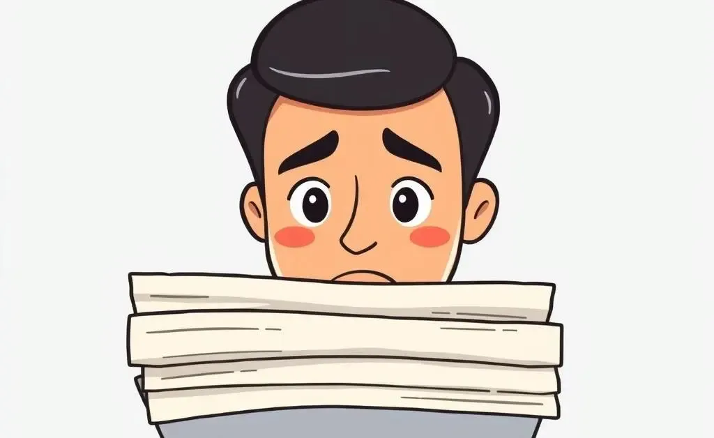 A person worriedly looking at a legal notice about a credit card lawsuit.