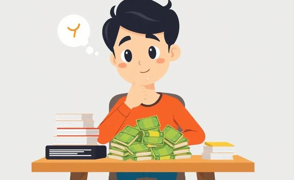 Person contemplating credit card changes at a desk