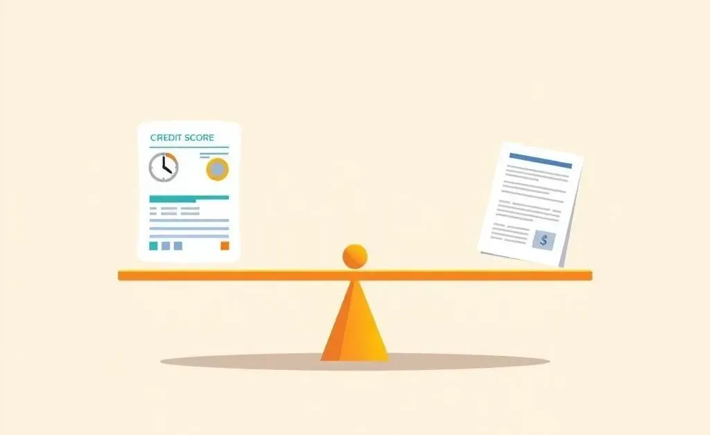 Illustration of credit score balancing car insurance rates