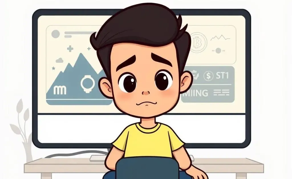 A curious person exploring crypto mining on their computer