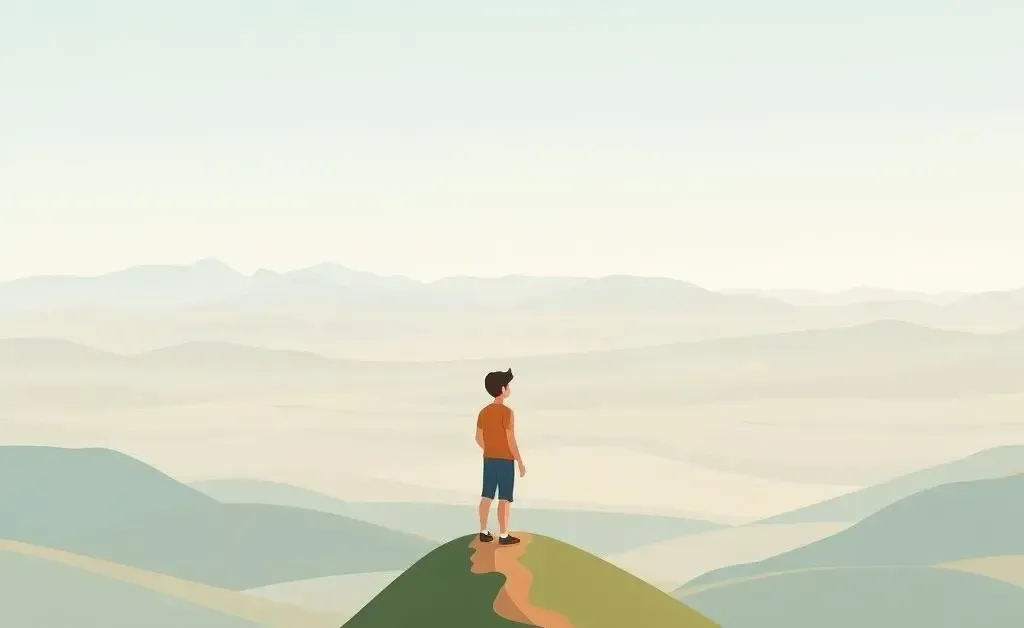 A person contemplating a vast landscape symbolizing the journey of retirement