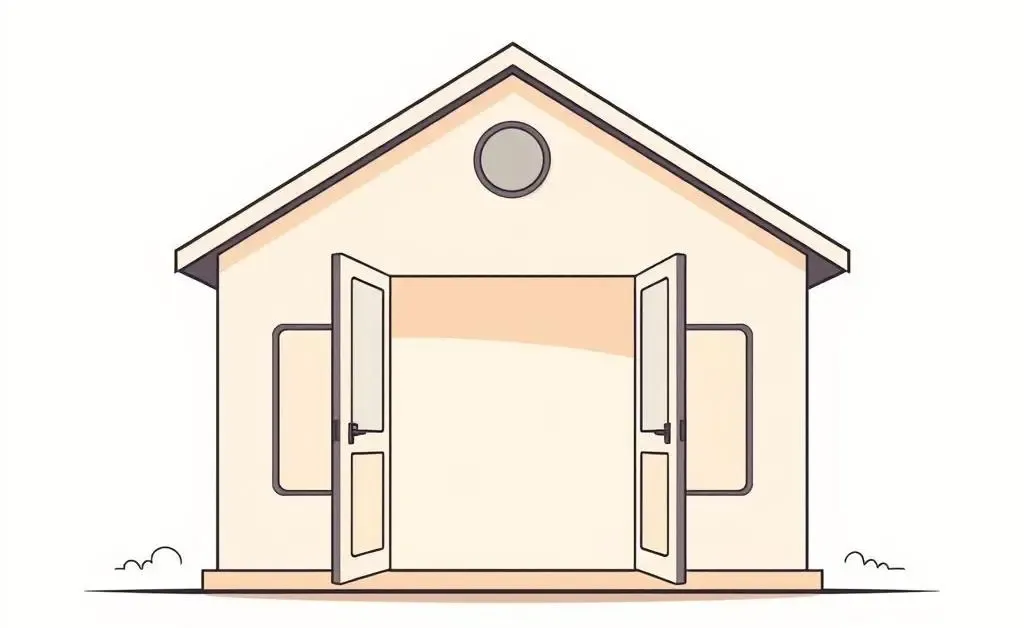A welcoming empty house with open doors and large windows