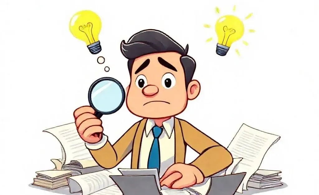Brokerage owner navigating through E&O insurance forms with a light bulb moment.