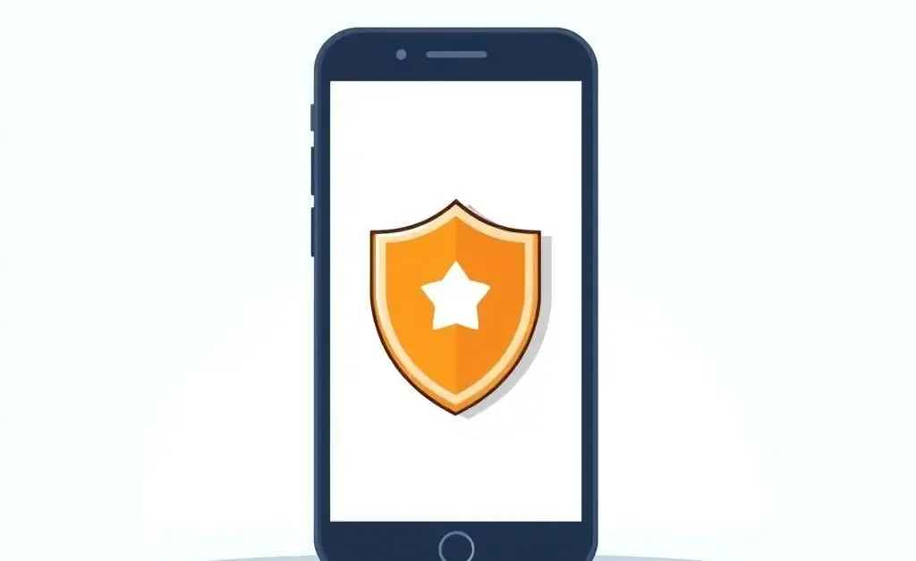 A smartphone with a shield indicating protection against theft