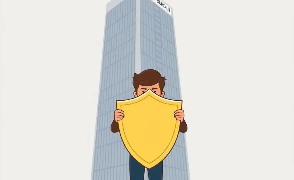 Illustration of safeguarding personal data from a credit bureau