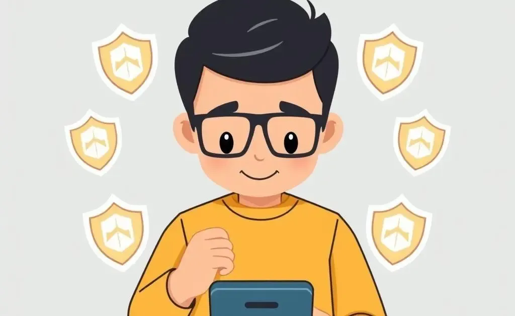 Person guarding their phone from theft and fraud